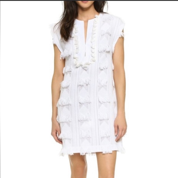 Derek Lam 10 Crosby Fringe Tunic Mini Dress Sz 4 - Picture 1 of 6